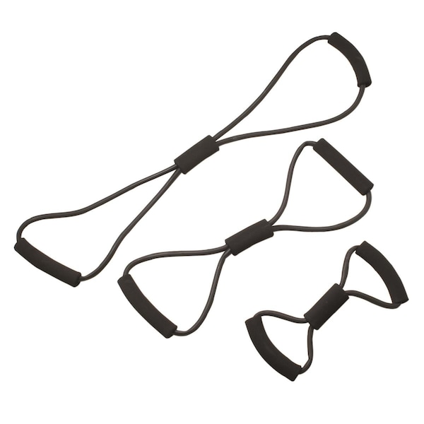 Step-Up Relief Tubing Bowtie Exerciser, Black - 3 Piece - ST2580146