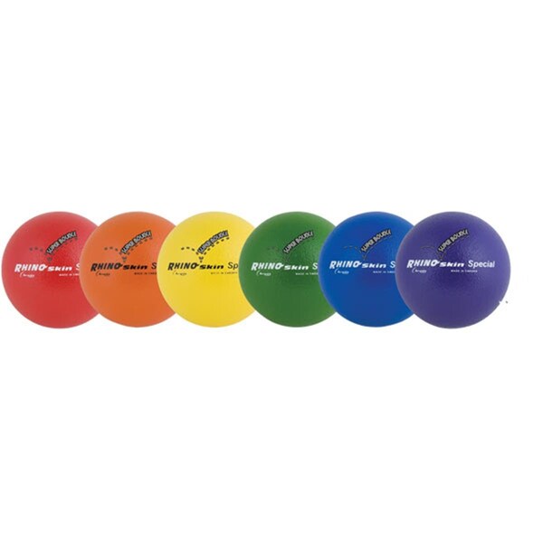 Champion Sports 8.25 in. Rhino Skin Ball Set, Multicolor - Set of 6 - CH55848
