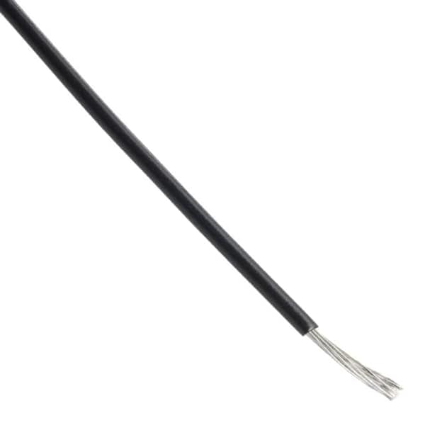 Alambre y cable Alpha Wire, 1 conductor, 12 AWG, 300V, cable flexible y de fijación - 6830-BK001