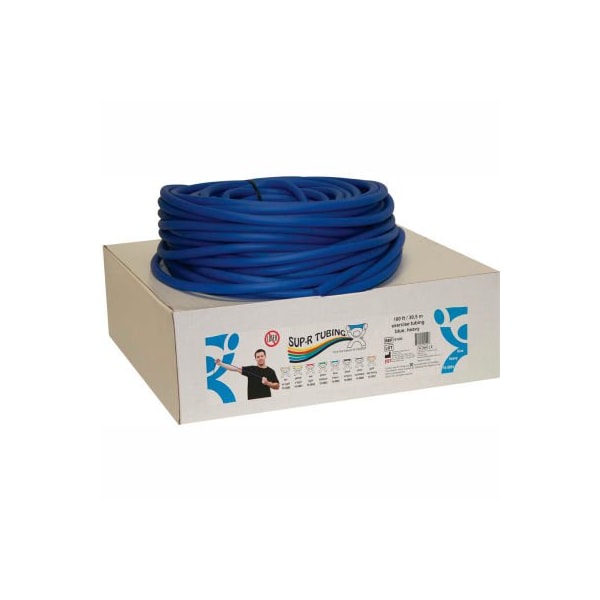 Fabrication Enterprises Sup-R Tubing Latex Free Exercise Tubing, Blue, 100' Roll/Box - 1448097