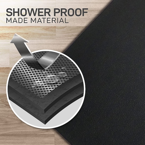 Serenelife PVC Bike Mat - Durable with Non-Slip Texture, Portable & Easy to Store - SLBIKEMT