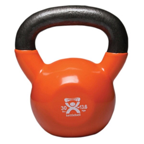Step-Up Relief 30 lbs Vinyl Coated Kettlebell, Gold - ST494482