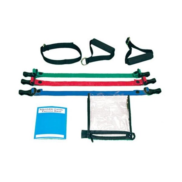 Cando International Cando 10-3230 Adjustable Exercise Band Kit - 5 Band - Yellow  Red  Green  Blue  black - 486048