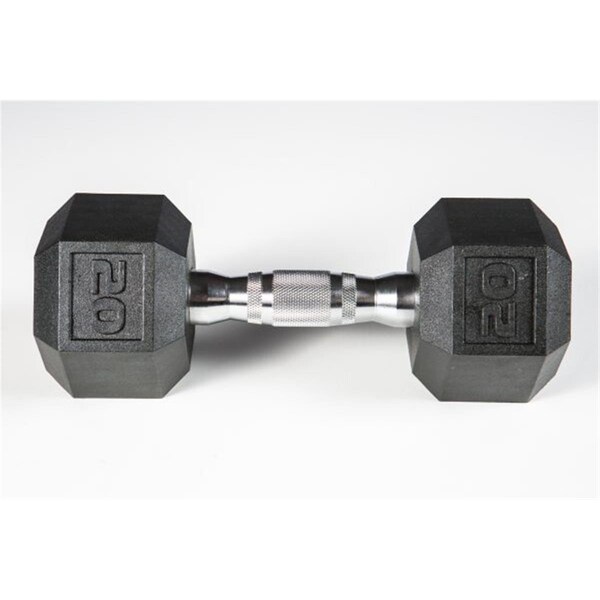 York Barbell York Premium Pvc Hex Dumbbell with Chrome Ergo Handle -20 lbs - 37007