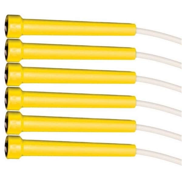 Champion Sports Champion Sports RSR8SET 8 ft. Rhino High Performance Licorice Speed Rope Set; White & Purple - Set of 6 - RSR8SET