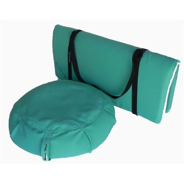 Peach Blossom Yoga Peach Blossom Yoga 11003 3 Pieces Yoga Studio Set -Zafu Zabuton Set With Strap; Teal - 11003-A9