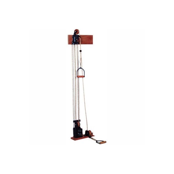 Fabrication Enterprises Double Handle Chest/Floor Weight Pulley System with Single Weight Stack, 5 x 2.2 lb. Weights - 10-0668