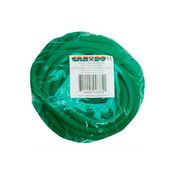 Fabrication Enterprises CanDo Low Powder Exercise Tubing, Green, 25'/Bag - 1319896