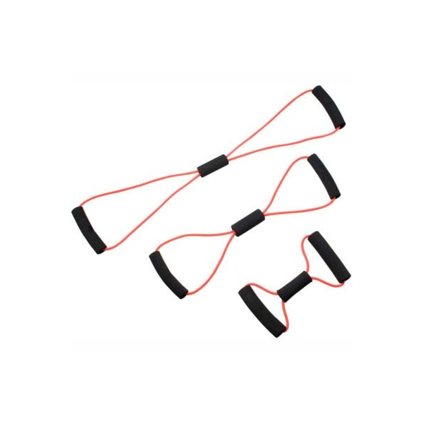 Fabrication Enterprises CanDo BowTie Tubing Exerciser, Full Body Set -14", 22", 30"), Red, 3/Set - 1436409