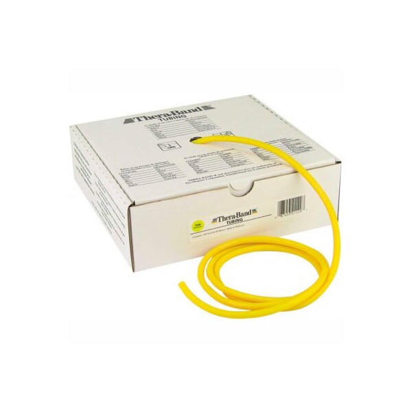 Fabrication Enterprises Thera-Band Latex Exercise Tubing, Yellow, 100' Roll/Box - 10-1321