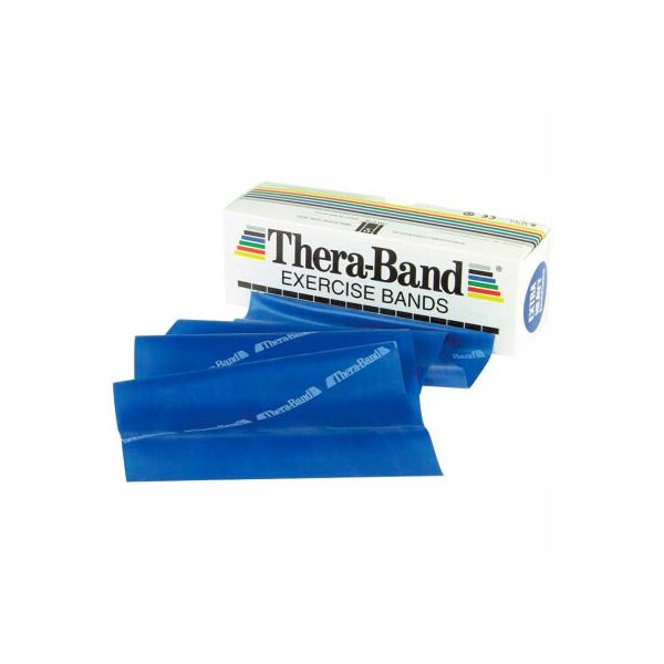 Fabrication Enterprises Thera-Band Latex Exercise Band, Blue, 6 Yard Roll/Box - 10-1003