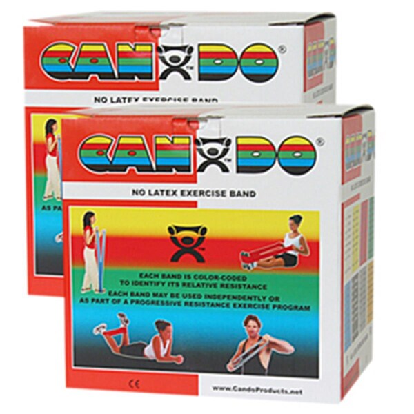 Cando International Latex Free Exercise Band, 100 yards - Red, Light - CANDO-10-5652