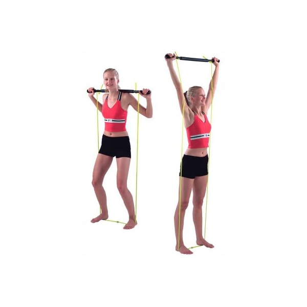Fabrication Enterprises Padded Exercise Bar with Yellow Tubing, Unweighted, 36"L x 2"W x 2"H - 394372