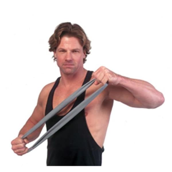 Cando International Cando 10-5206 Low Powder Exercise Band - 4ft Ready to Use - Silver - XX-Heavy - 1207767