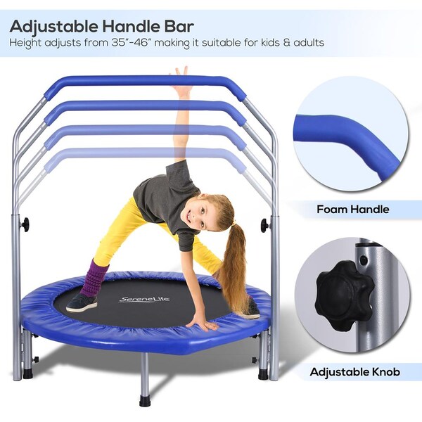 Serenelife Sports Jumping Fitness Trampoline, Adult Size - SLSPT409