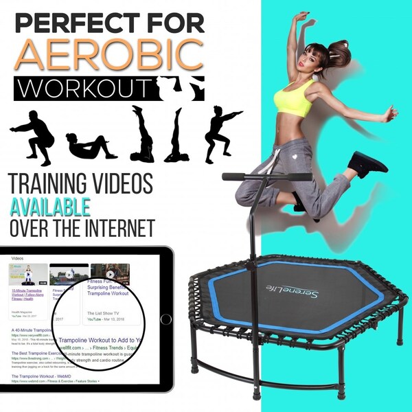 Serenelife Foldable Sport Fitness Trampoline 50" - SLELT518