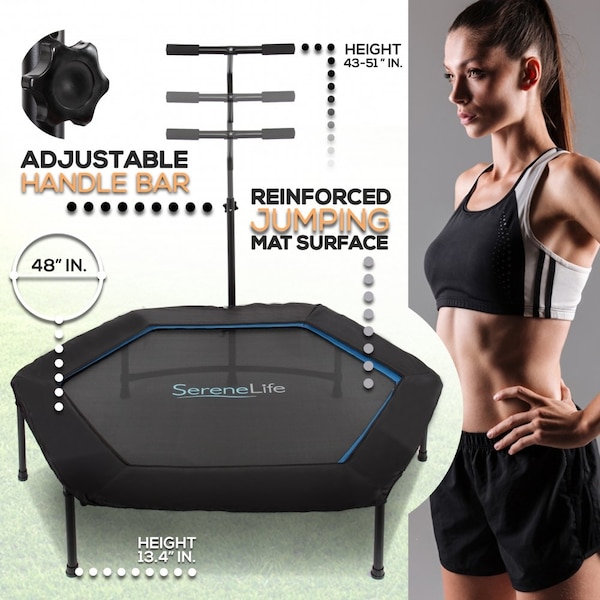 Serenelife Foldable Sport Fitness Trampoline 50" - SLELT518