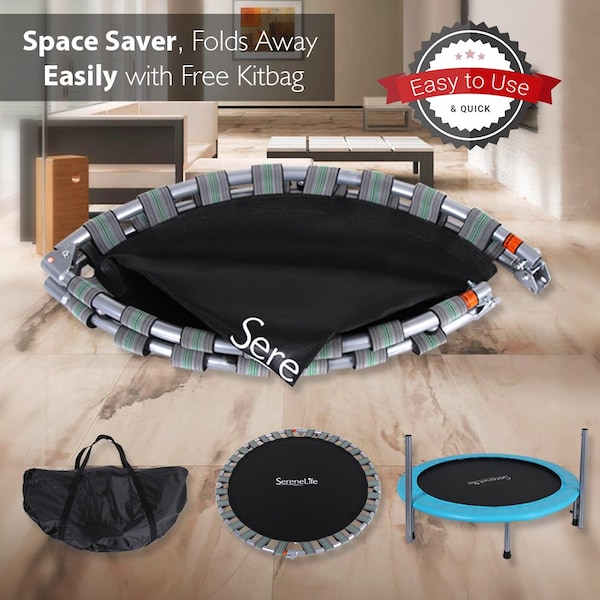 Serenelife Spring-Less Sports Jumping Fitness Trampoline, Adult Size, SLELT403 - SLELT403