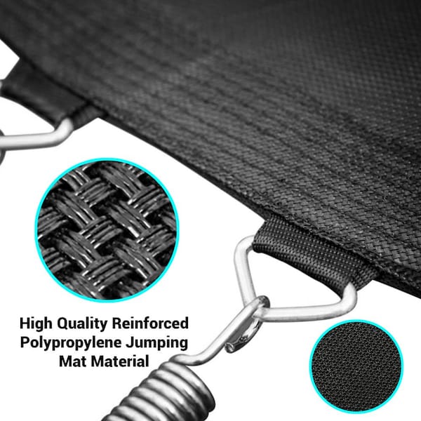 Serenelife 12Ft Trampoline With Outer Safety Net - SLTRA12BL