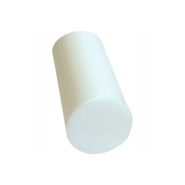 Fabrication Enterprises CanDo White PE Foam Roller, Round, 6" Dia. x 12"L - 30-2101