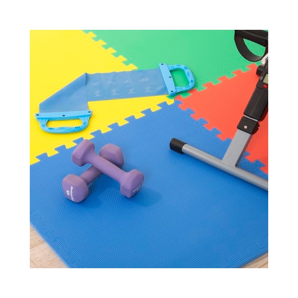 Fleming Supply Fleming Supply Foam Floor Mat Tiles, 4 Interlocking 24 x 24 Pieces, Padding for Classrooms - 920625DJM