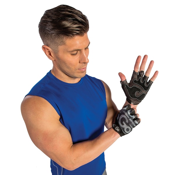 Gofit Men's Premium Leather Elite Trainer Gloves Large - GF-MLG-L/CAM