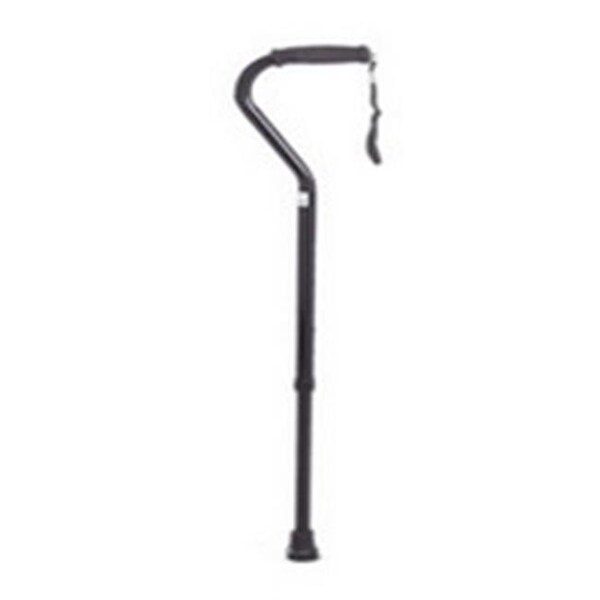 Fabrication Enterprises Fabrication Enterprises 43-2012 Offset Handle Adjustable Aluminum Cane; Black - 43-2012