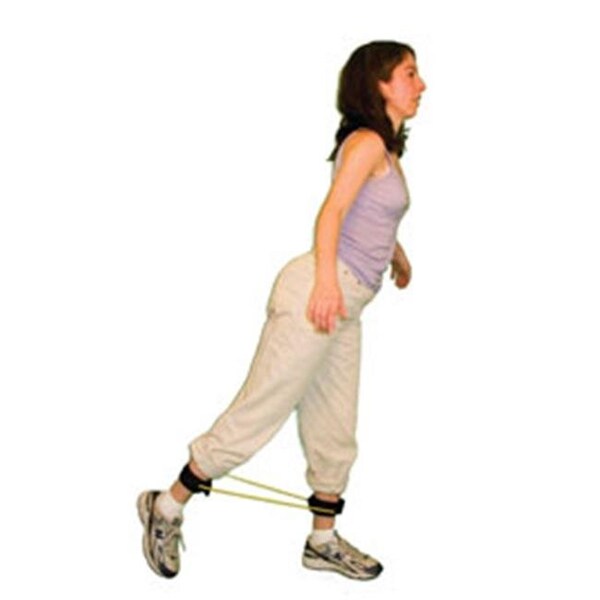 Cando International Cando 10-5763 Exercise Tubing with Ankle Cuffs Exerciser - 48 Inch - Green - Medium - 1411207