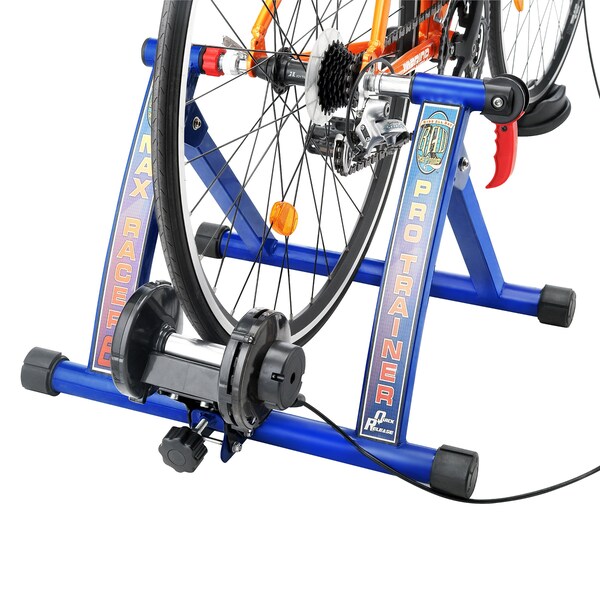 Rad Sportz Max Racer Pro Bike Trainer - Convert Bicycle into Stationary Exercise Bike for Indoor Riding Blue - 83-DT5070
