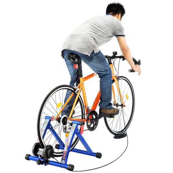 Rad Sportz Max Racer Pro Bike Trainer - Convert Bicycle into Stationary Exercise Bike for Indoor Riding Blue - 83-DT5070