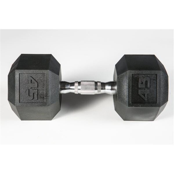 York Barbell York Premium Pvc Hex Dumbbell with Chrome Ergo Handle - 45 lbs - 37014