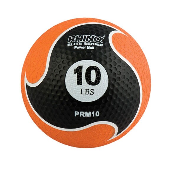 Champion Sports 10 lbs Rhino Elite Medicine Ball, Orange - CH56058