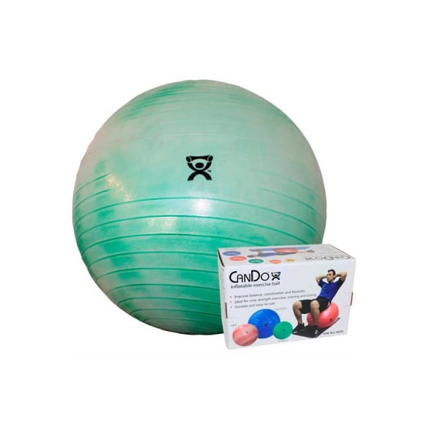 Fabrication Enterprises CanDo Deluxe ABS Inflatable Exercise Ball, Extra Thick, Green, 65 cm (26") - 30-1853