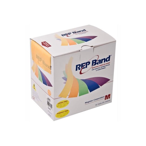 Fabrication Enterprises REP Band Latex Free Exercise Band, Peach, 50 Yard Roll/Box - 10-1089