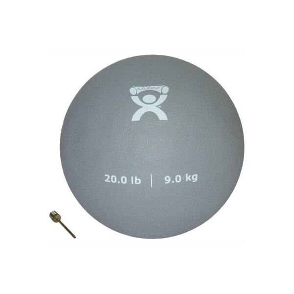 Fabrication Enterprises CanDo Soft Pliable Medicine Ball, 20 lb., 9" Diameter, Silver - 466690