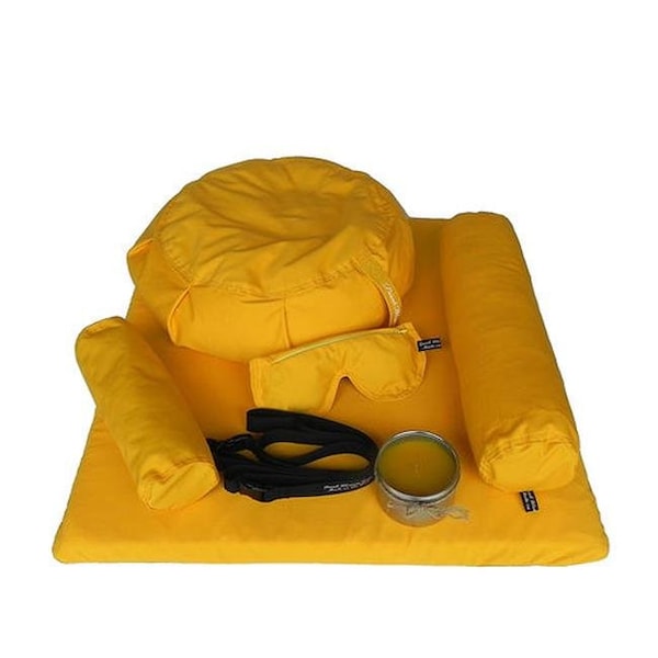 Peach Blossom Yoga Peach Blossom Yoga 11001 7 Piece Deluxe Yoga Set - Yellow - 11001-A5