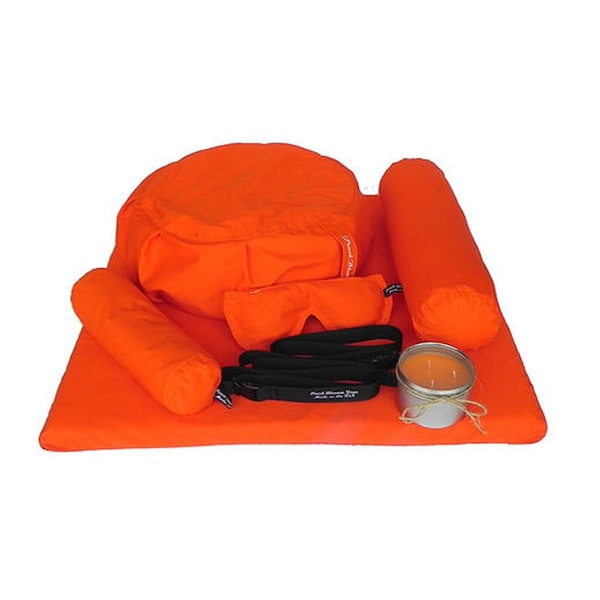 Peach Blossom Yoga 11001 7 Piece Deluxe Yoga Set Orange - 11001A6