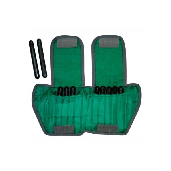 Fabrication Enterprises Cuff Adjustable Adult Ankle Weight, 5 lb., Green - 10-3331-1