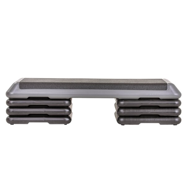 The Step Health Club Size Platform With Six 6 Original Risers - Grey - F1036