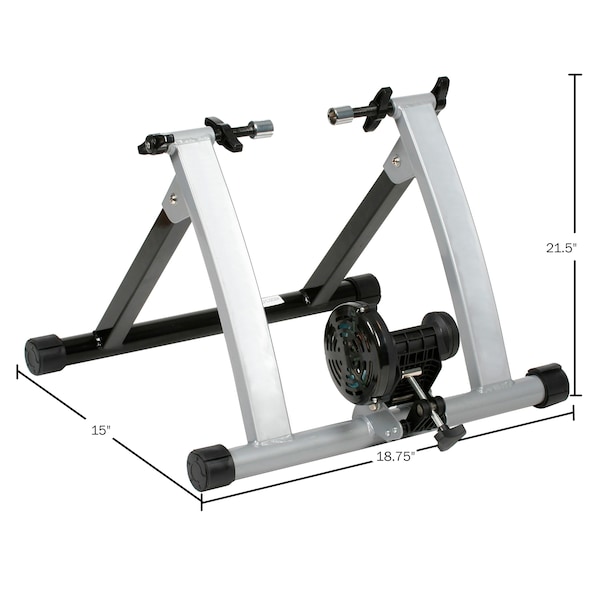 Rad Sportz Bike Trainer, Convert Bicycles into Stationary Exercise Bike, Silver, Indoor Riding All Year Round - 83-DT5063