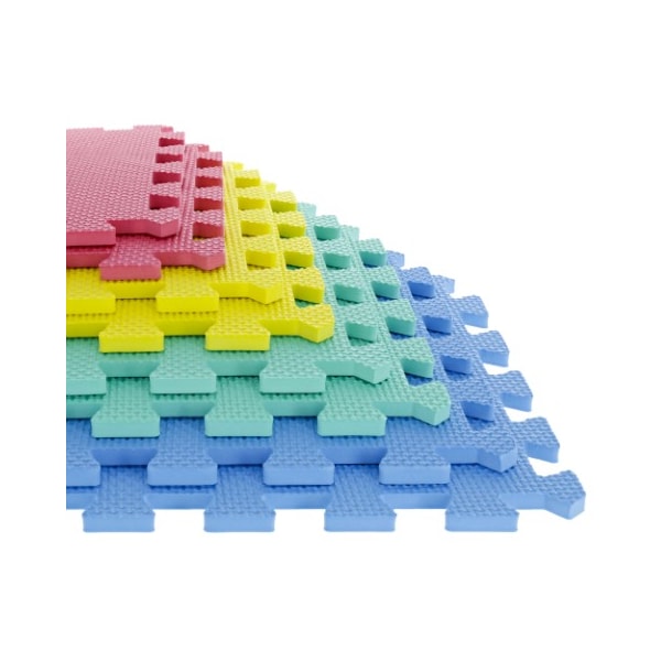 Fleming Supply Fleming Supply Foam Floor Mat Tiles, 8 Interlocking 12.5 inch x 12.5 inch Pieces for Classrooms - 768940CIW