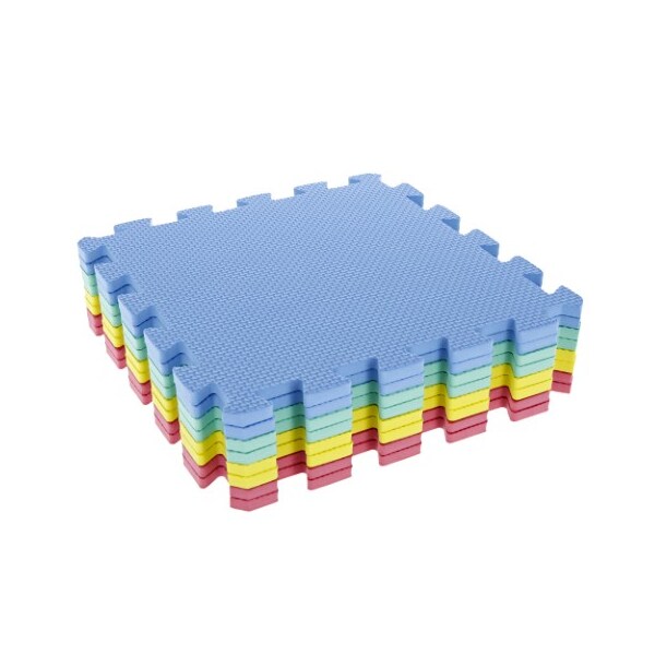 Fleming Supply Fleming Supply Foam Floor Mat Tiles, 8 Interlocking 12.5 inch x 12.5 inch Pieces for Classrooms - 768940CIW