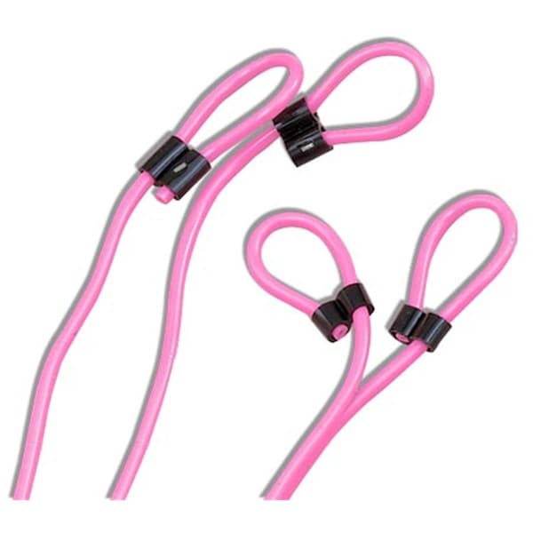 Champion Sports 16 ft. Double Dutch Jump Ropes with Adjustable Loop Handles, Neon Pink - 9599