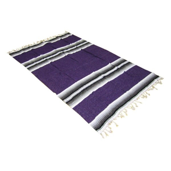 Omsutra Omsutra Deluxe Mexican Blanket - Purple - OM112010_PURPLE