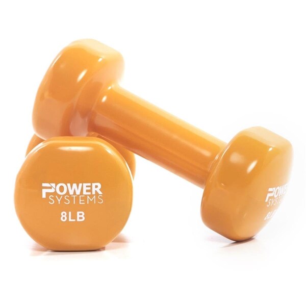 Refuah 3 lbs Deluxe Vinyl Coated Dumbbell, Red - Set of 2 - RE3716590