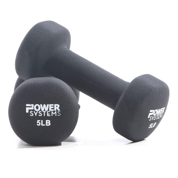 Refuah 2 lbs Premium Neoprene Coated Dumbbell, Black - Set of 2 - RE3716588