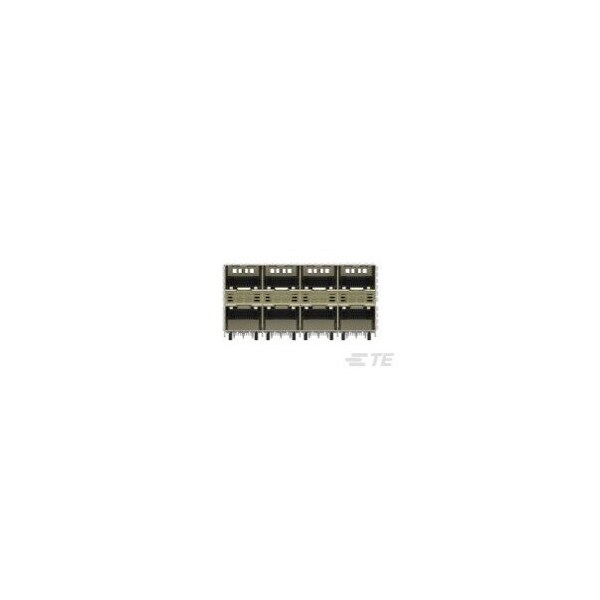 Ensamble de receptáculo apilado 2X4 zSFP+ de TE Connectivity - 3-2180324-1