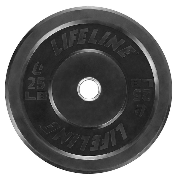 Lifeline First Aid Rubber Bumper Plate - 25 lbs - LLRBP-25
