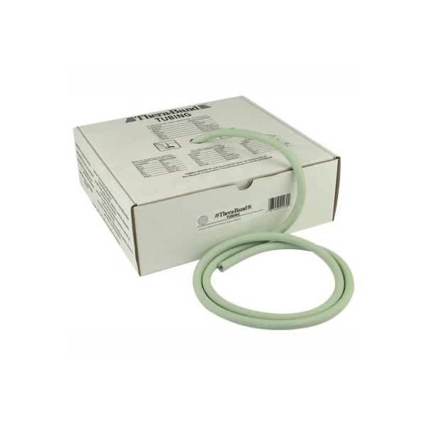 Fabrication Enterprises Thera-Band Latex Exercise Tubing, Silver, 100' Roll/Box - 10-1326