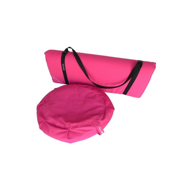 Peach Blossom Yoga 11003 3 Pieces Yoga Studio Set Zafu Zabuton Set With Strap Pink - 11003A10